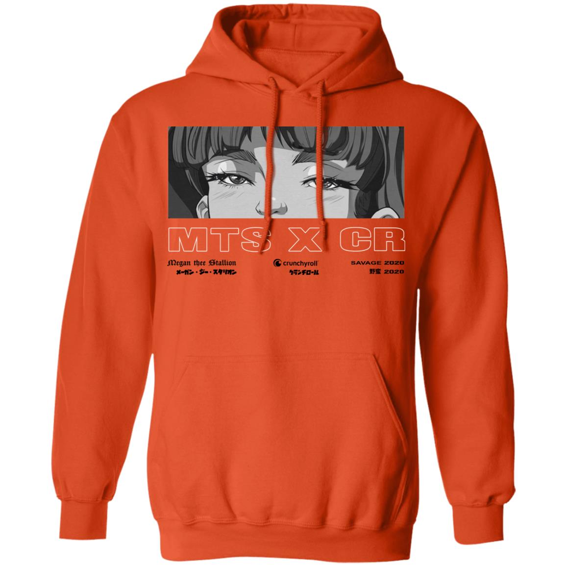 Megan Thee Stallion Crunchyroll Merch Anime Eyes Orange Hoodie Megan Thee Stallion Crunchyroll Merch Anime Eyes Orange Hoodie