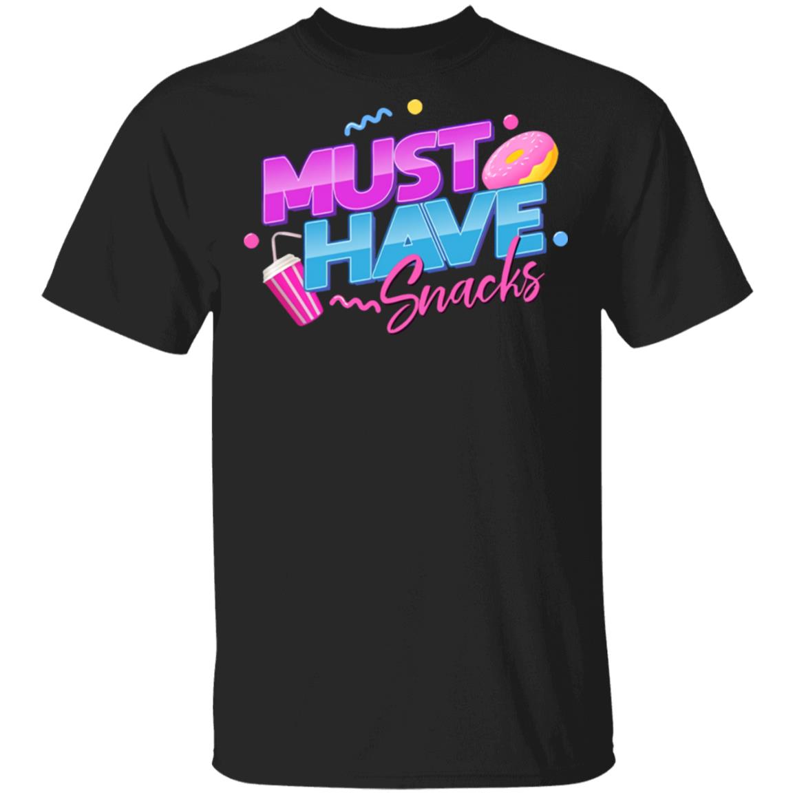 Morejstu Merch Must Have Snacks Black Shirt Morejstu Merch Must Have Snacks Black Shirt