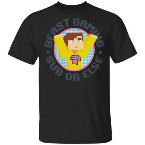 Mr Beast Merch Beast Gaming Sub Or Else Tee