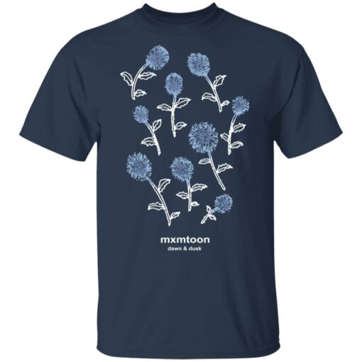 Mxmtoon Merch Blue Flowers Tee Navy