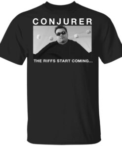 Night Shift Merch Conjurer The Riffs Start Coming T-Shirt Night Shift Merch Conjurer The Riffs Start Coming T-Shirt