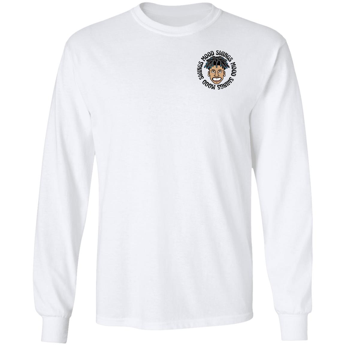 Nle Choppa Merch Nle Choppa Mood Swings Long Sleeve White T-Shirt Nle Choppa Merch Nle Choppa Mood Swings Long Sleeve White T-Shirt