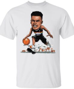 Nuggets Merch Denver Nuggets Michael porter Jr Caricature Player White Tees Nuggets Merch Denver Nuggets Michael porter Jr Caricature Player White Tees