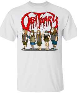 Obituary Merch Cartoon Obituary Stay Safe Stay Metal Light Blue T-Shirt Obituary Merch Cartoon Obituary Stay Safe Stay Metal Light Blue T-Shirt