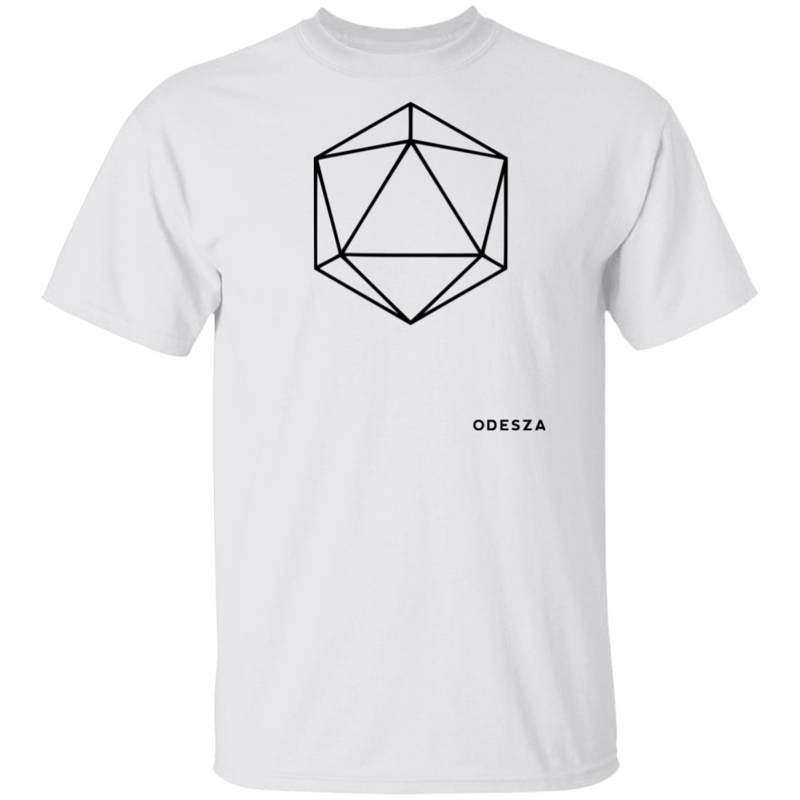 Odesza Merch Heavy Icosahedron T-Shirt White Odesza Merch Heavy Icosahedron T-Shirt White