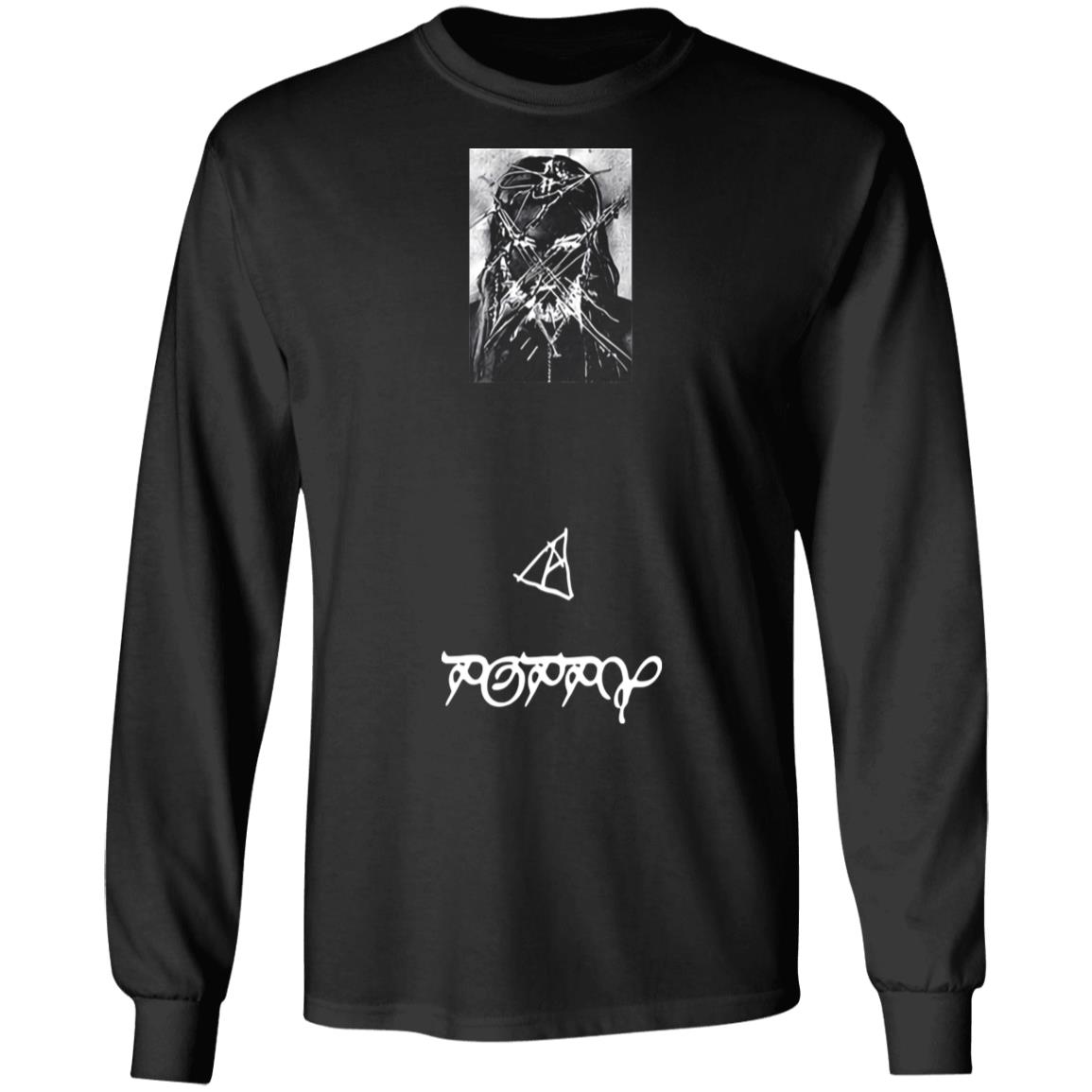Poppy Merch Negative Face LS Black T-Shirt Poppy Merch Negative Face LS Black T-Shirt