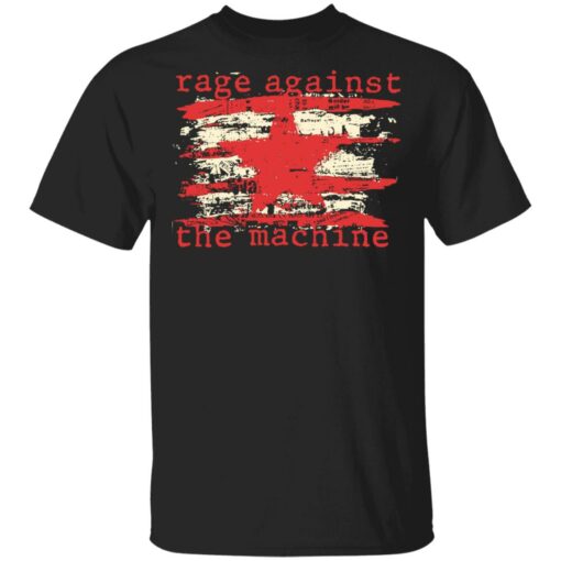 Rage Against The Machine Merch Newspaper Star Black Tee