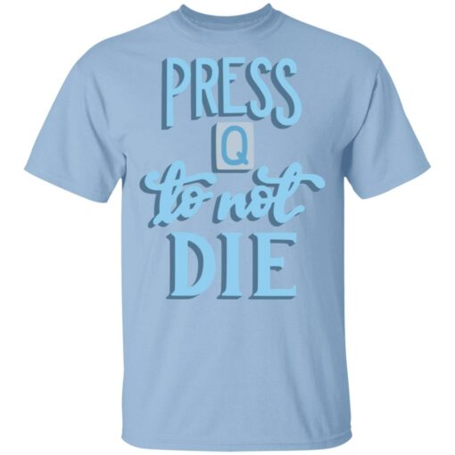 Rtgame Merch Press Q To Not Die White T-Shirt
