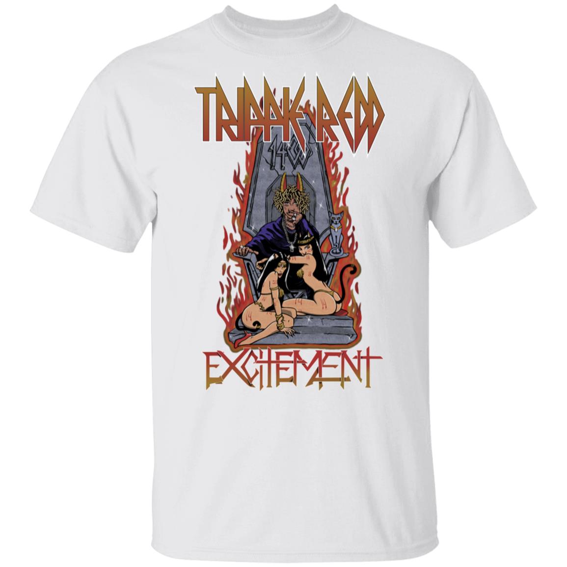 Shop Trippie Redd Merch Excitement White Tee Shop Trippie Redd Merch Excitement White Tee