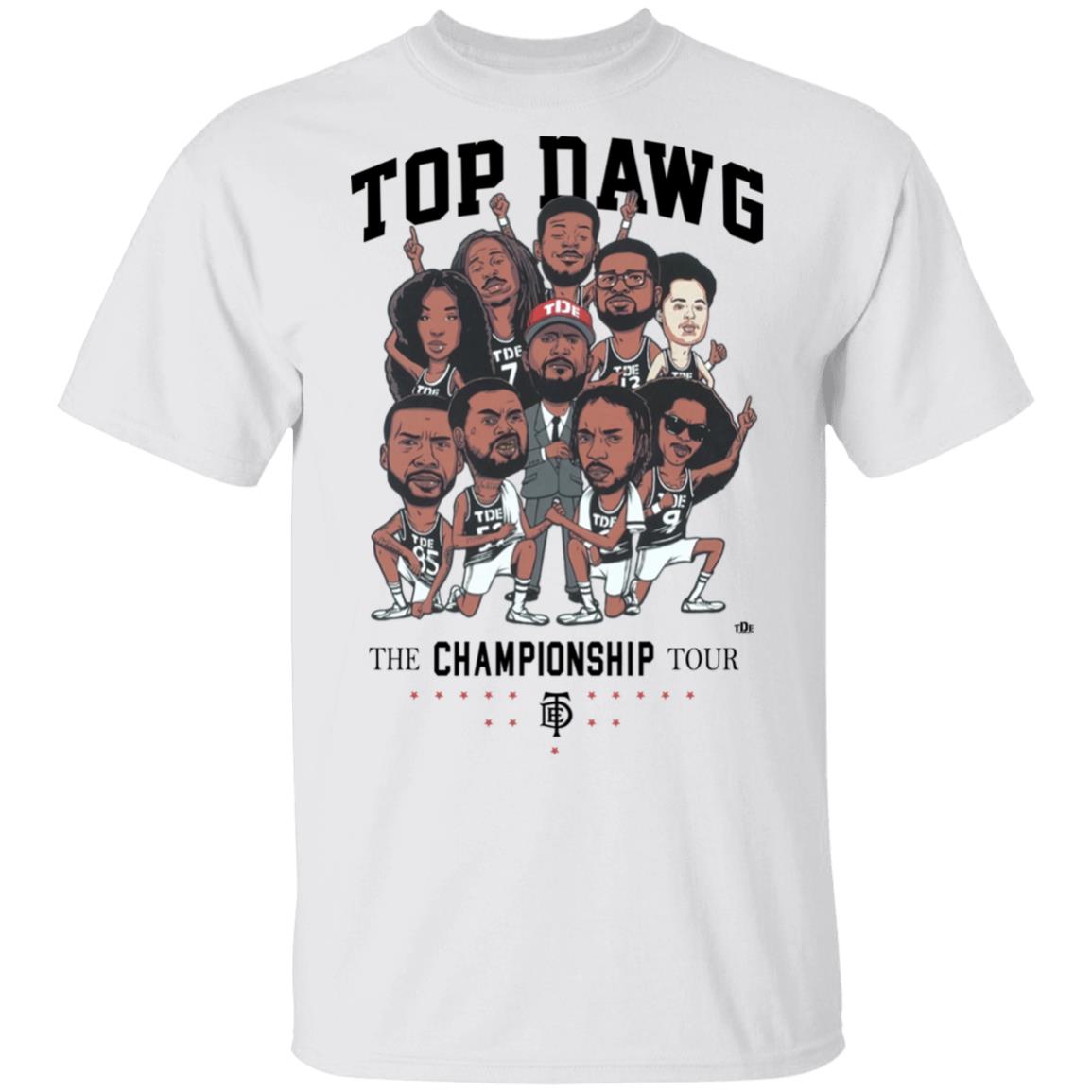 TDE Merch Championship Tour Cartoon T-Shirt TDE Merch Championship Tour Cartoon T-Shirt