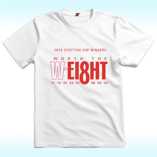 Aberdeen FC Scottish Cup Winners 2025 Shirt, Worth The Weight, Celebrate 2025 Win vs Celtic
