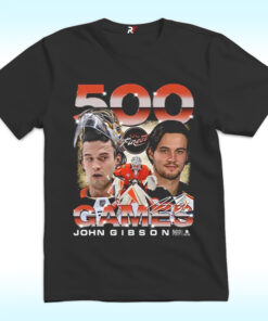 Anaheim Ducks John Gibson 500 Games Shirt Anaheim Ducks John Gibson 500 Games Shirt