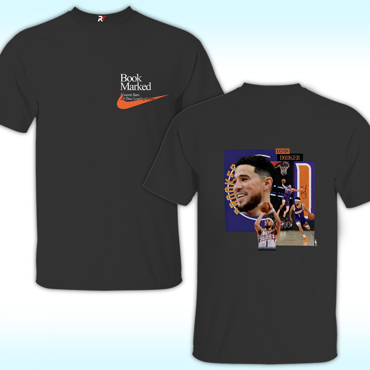 Book Marked Devin Booker Phoenix Suns All-time Leading Scorer Shirt Book Marked Devin Booker Phoenix Suns All-time Leading Scorer Shirt