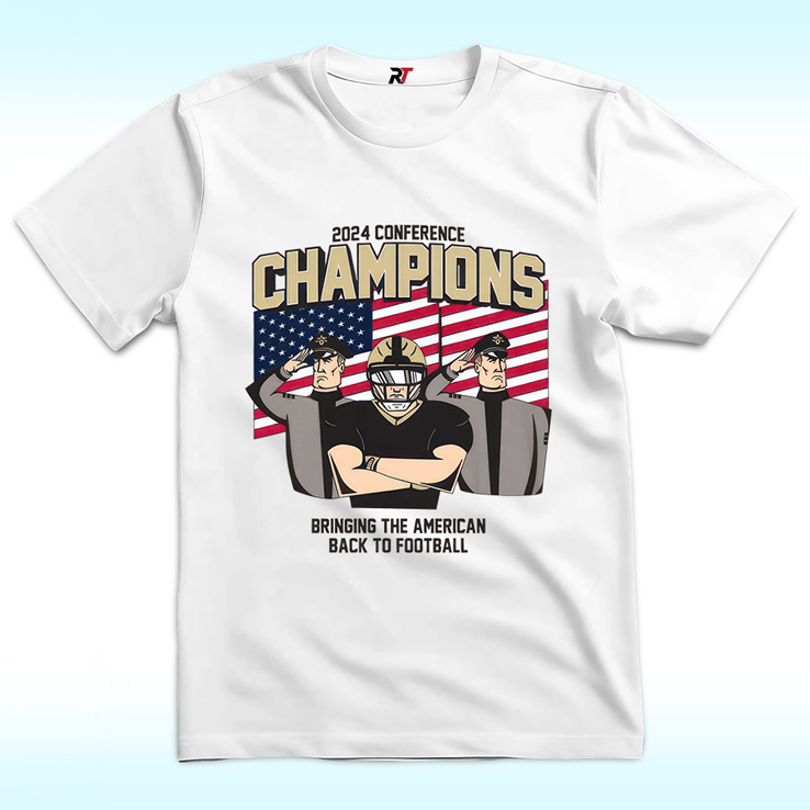 Bringing The American Back To Football Shirt, Army Black Knights 2024 Conference Champions Bringing The American Back To Football Shirt, Army Black Knights 2024 Conference Champions