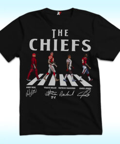 Chiefs Walking Abbey Road Signatures Shirt, Andy Reid, Travis Kelce, Patrick Mahomes, Chris Jones Chiefs Walking Abbey Road Signatures Shirt, Andy Reid, Travis Kelce, Patrick Mahomes, Chris Jones