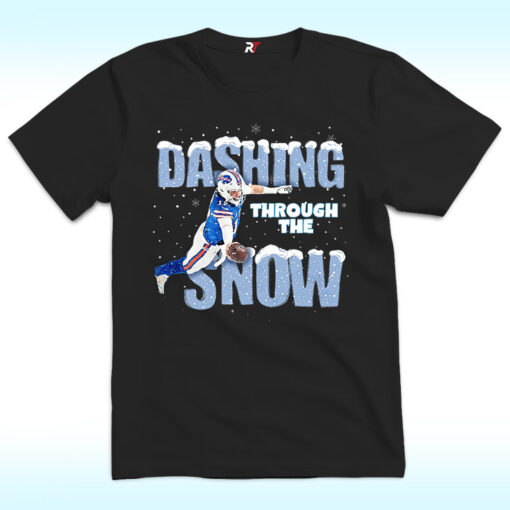 Dashing Through The Snow Josh Allen Bills Shirt