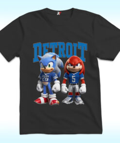Detroit Lions Sonic And Knuckles T Shirt Detroit Lions Sonic And Knuckles T Shirt