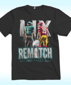 Eagles vs Chiefs Rematch Winner Takes All Shirt, Super Bowl LIX, Hurts And Mahomes Eagles vs Chiefs Rematch Winner Takes All Shirt, Super Bowl LIX, Hurts And Mahomes