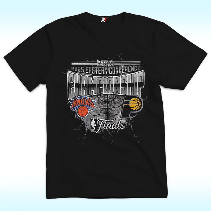 Indiana Pacers 2025 Conference Finals Matchup vs Knicks Shirt Indiana Pacers 2025 Conference Finals Matchup vs Knicks Shirt