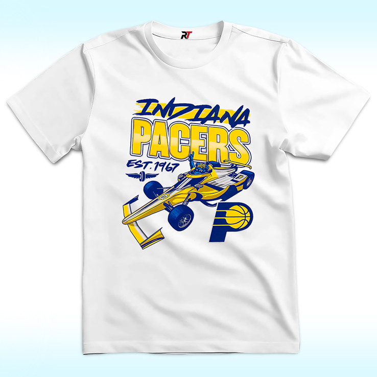 Indiana Pacers 2025 NBA Playoffs Boomer Racing Shirt Indiana Pacers 2025 NBA Playoffs Boomer Racing Shirt