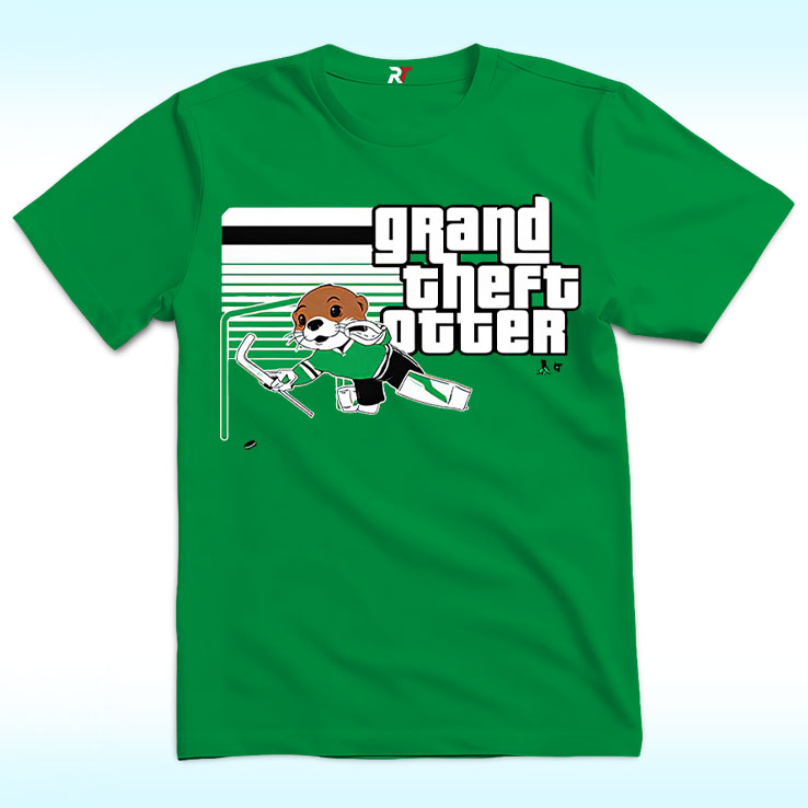 Jake Oettinger Grand Theft Otter Shirt, Dallas Hockey Jake Oettinger Grand Theft Otter Shirt, Dallas Hockey