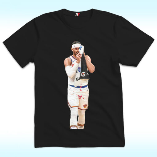 Josh Hart bloodied After Collision Against Celtics Shirt, New York Knicks
