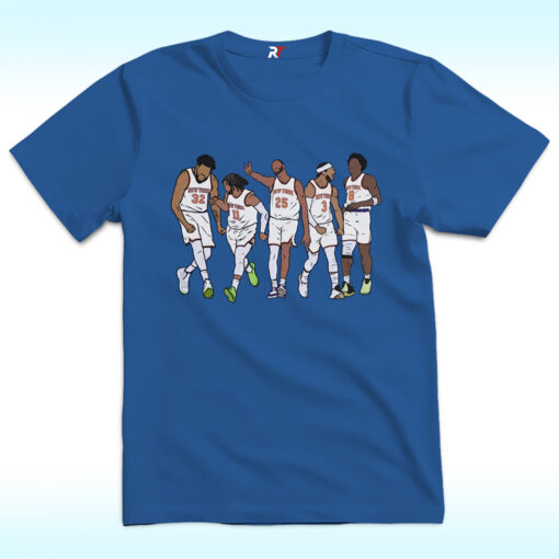 Karl-Anthony Towns, Jalen Brunson, Mikal Bridges, Josh Hart & OG Anunoby Shirt, New York Knicks