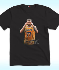 Luka Doncic Los Angeles Lakers Shirt With Signature Luka Doncic Los Angeles Lakers Shirt With Signature