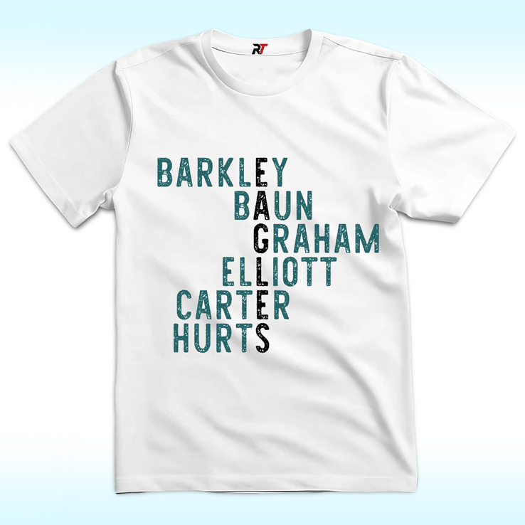 Philadelphia Eagle Players Names Shirt, Barkley, Baun Philadelphia Eagle Players Names Shirt, Barkley, Baun