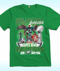 Rip Kansas City Chiefs, Eagles Super Bowl Champions 2025 Shirt Rip Kansas City Chiefs, Eagles Super Bowl Champions 2025 Shirt