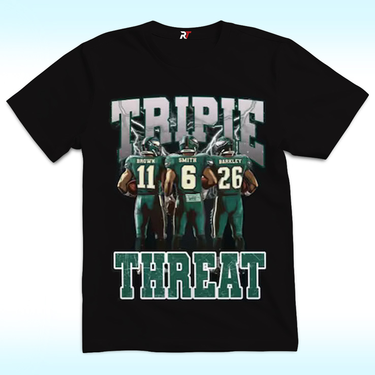 Triple Threat Eagles Shirt, Barkley, Smith, Brown Triple Threat Eagles Shirt, Barkley, Smith, Brown
