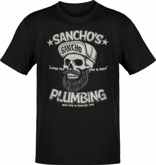 Sancho Plumbing Co. Vintage Greaser T-Shirt