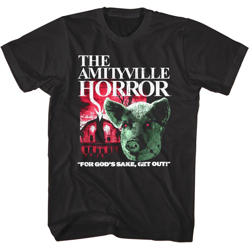 Amityville Horror For God's Sake Get Out Men's T Shirt Amityville Horror For God's Sake Get Out Men's T Shirt