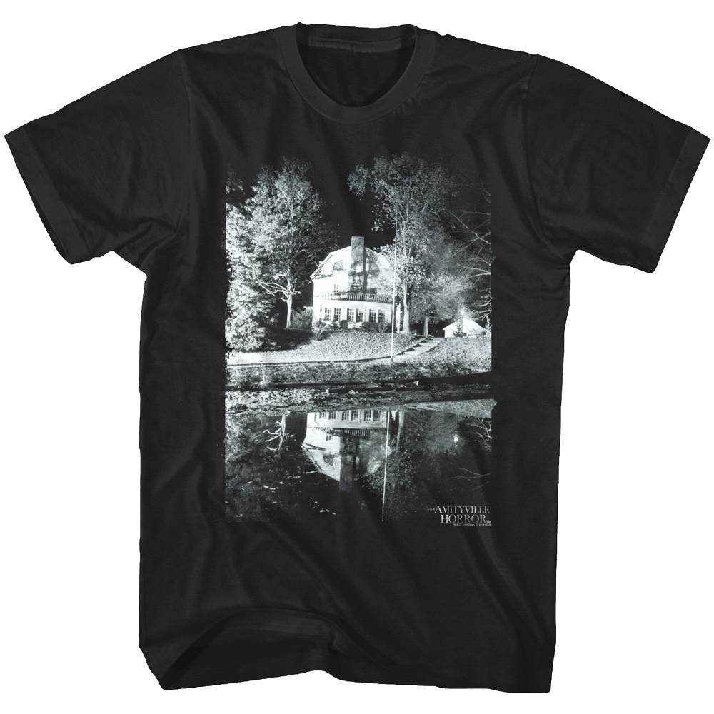 Amityville Horror House Lake Reflection Men's T Shirt Amityville Horror House Lake Reflection Men's T Shirt