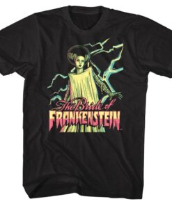 Bride of Frankenstein Lightning Bolts Men’s T Shirt