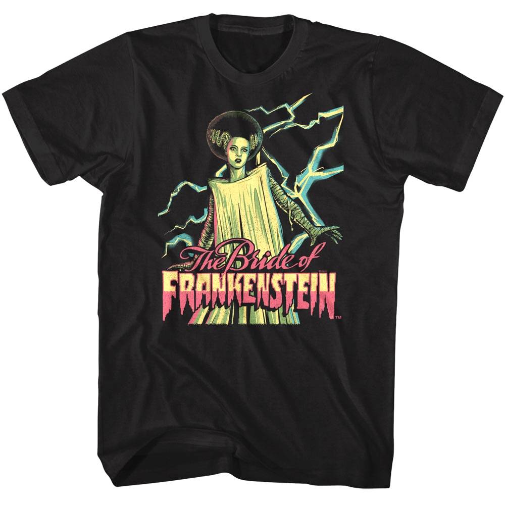 Bride of Frankenstein Lightning Bolts Men's T Shirt Bride of Frankenstein Lightning Bolts Men's T Shirt