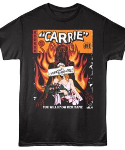 Carrie Horror Comic Cover Men’s T Shirt