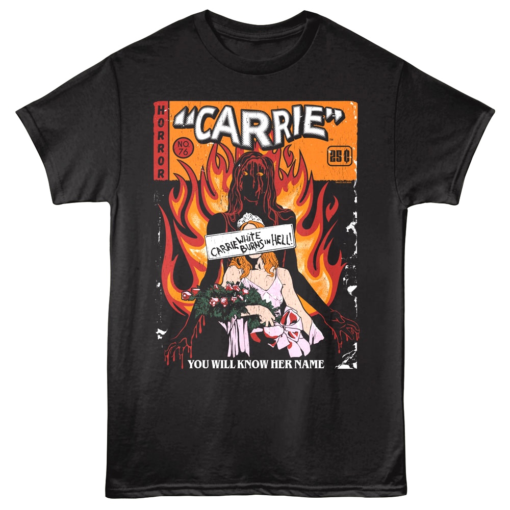 Carrie Horror Comic Cover Men's T Shirt Carrie Horror Comic Cover Men's T Shirt