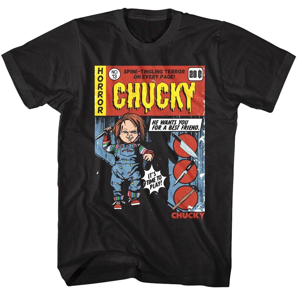 Child's Play Chucky's Comic Horror Men's T Shirt Child's Play Chucky's Comic Horror Men's T Shirt