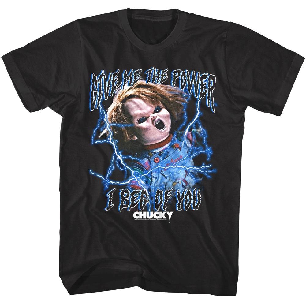 Childs Play Give Me The Power Chucky Men's T Shirt Childs Play Give Me The Power Chucky Men's T Shirt