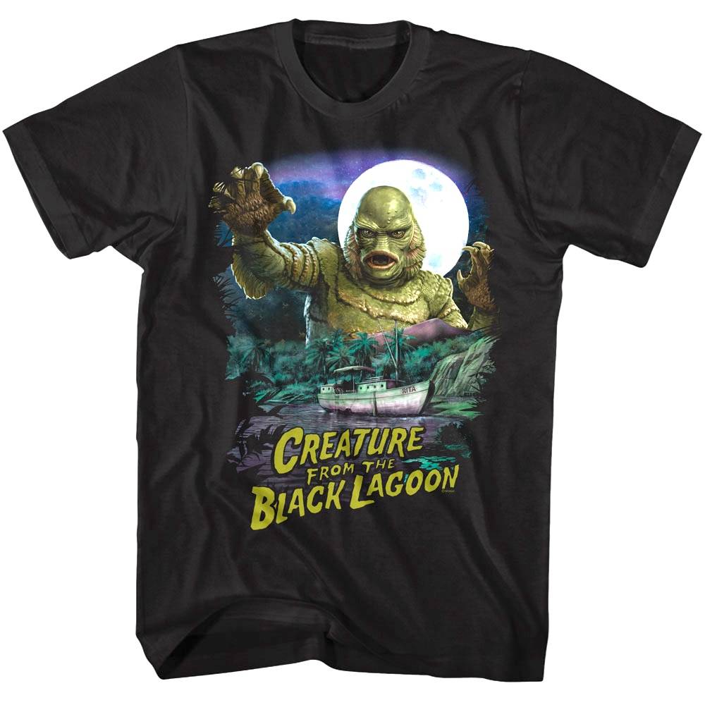 Creature from the Black Lagoon Boat Night Men's T Shirt Creature from the Black Lagoon Boat Night Men's T Shirt