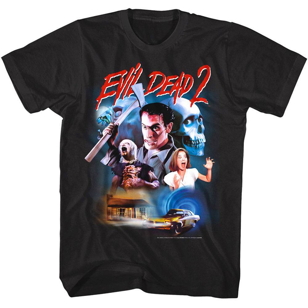 Evil Dead 2 Horror Collage Men's T Shirt Evil Dead 2 Horror Collage Men's T Shirt
