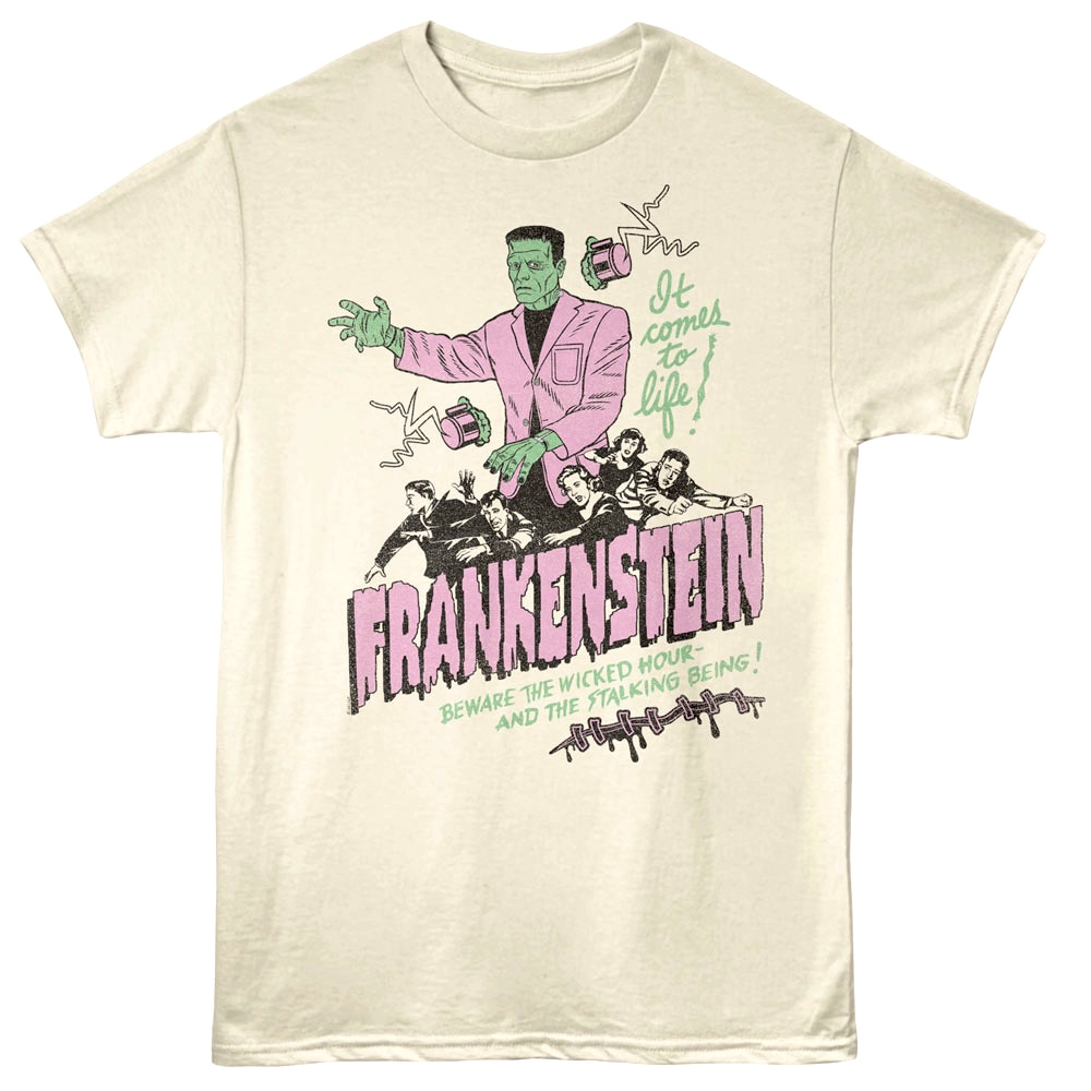 Frankenstein Comes to Life Naturally Men's T Shirt Frankenstein Comes to Life Naturally Men's T Shirt
