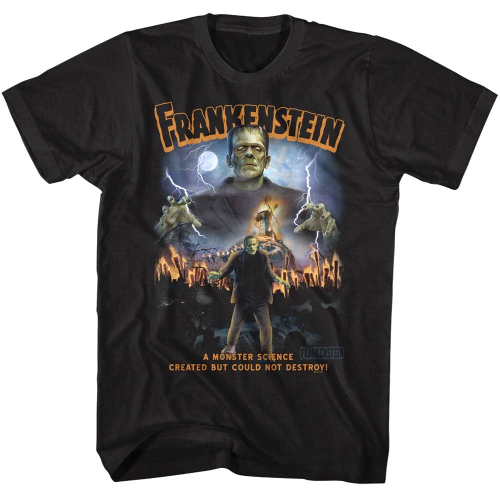 Frankenstein Monster Science Created Men's T Shirt Frankenstein Monster Science Created Men's T Shirt