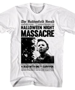 Halloween Haddonfield Herald Headline Men’s T Shirt Halloween Haddonfield Herald Headline Men’s T Shirt