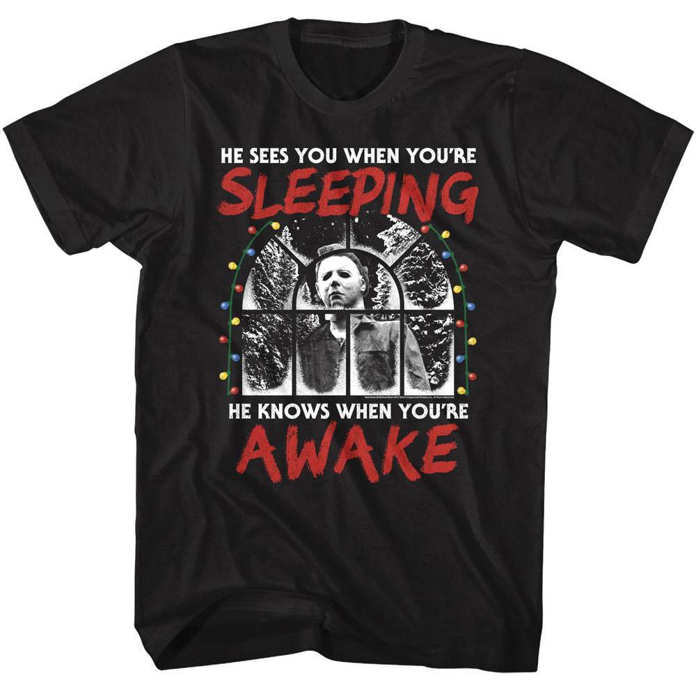 Halloween He Sees You When You're Sleeping Men's T Shirt Halloween He Sees You When You're Sleeping Men's T Shirt