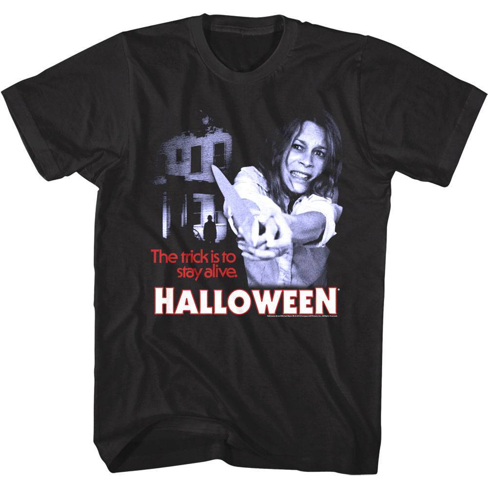 Halloween Laurie Strode Trick is to Stay Alive Men's T Shirt Halloween Laurie Strode Trick is to Stay Alive Men's T Shirt