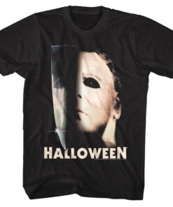 Halloween Mask Knife Reflection Men’s T Shirt