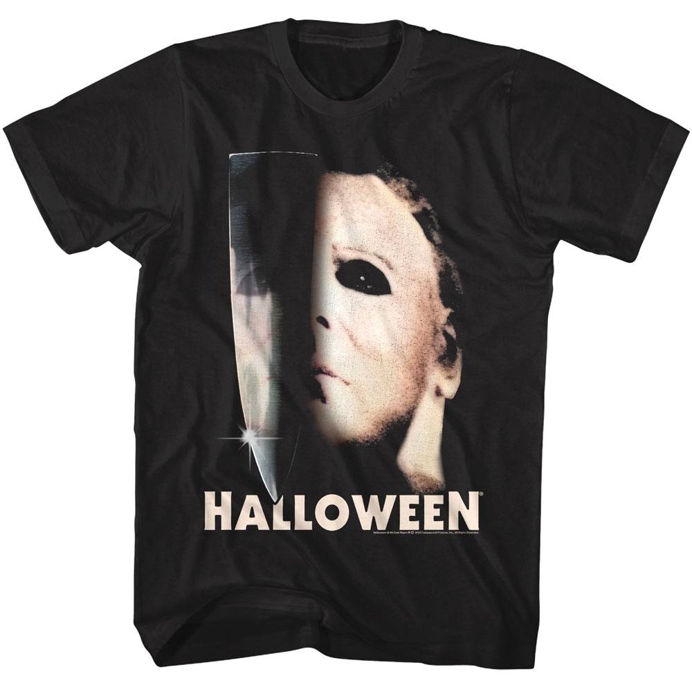 Halloween Mask Knife Reflection Men's T Shirt Halloween Mask Knife Reflection Men's T Shirt