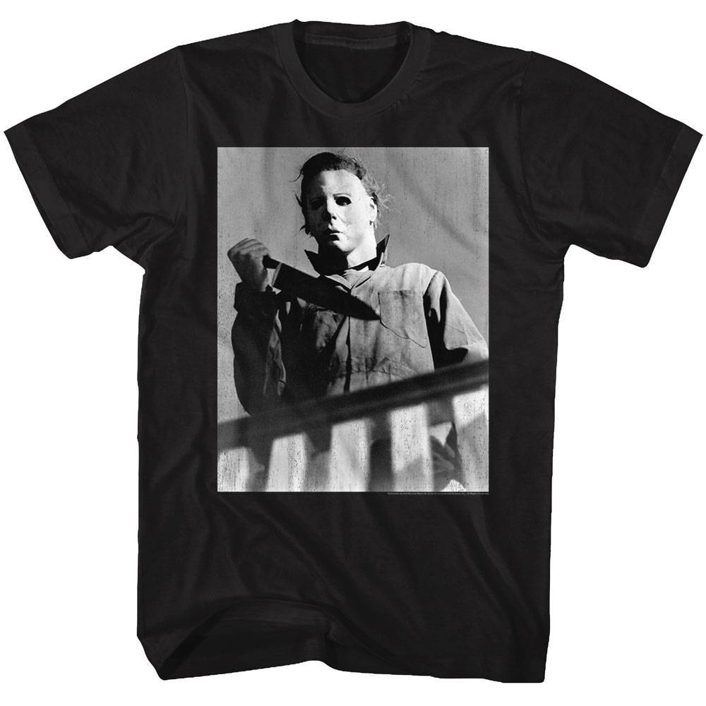 Halloween Michael Myers Waiting Upstairs Men's T Shirt Halloween Michael Myers Waiting Upstairs Men's T Shirt